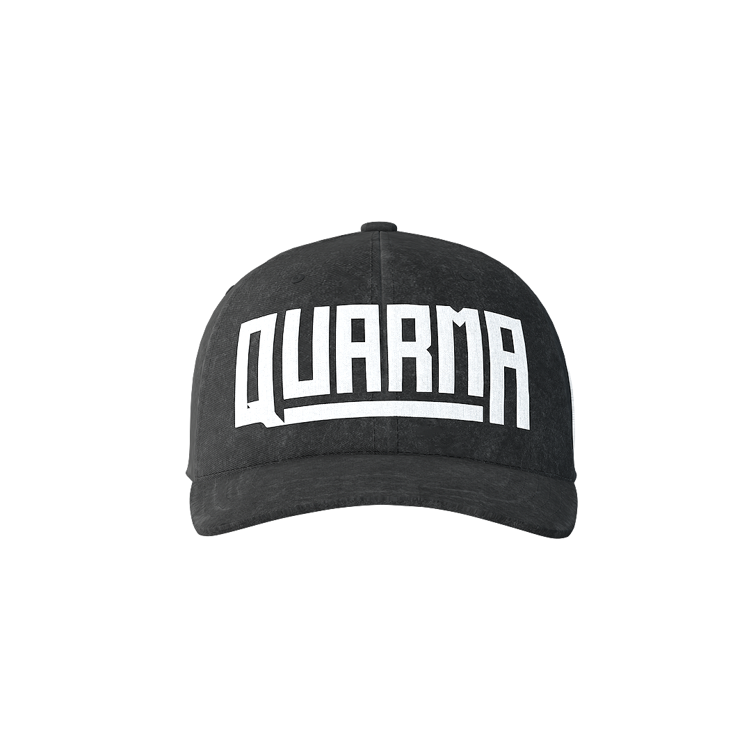 Washed Black Embroidered Dad Cap