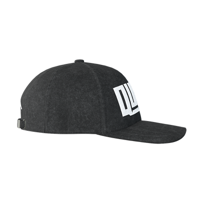 Washed Black Embroidered Dad Cap